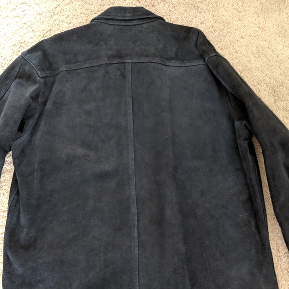 Vintage Suede lthr Diesel trucker jacket NWOT blk - Picture 2 of 5